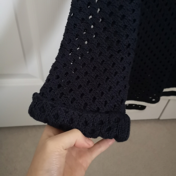 Navy knit sweater with red and white accents - Picture 2 of 5